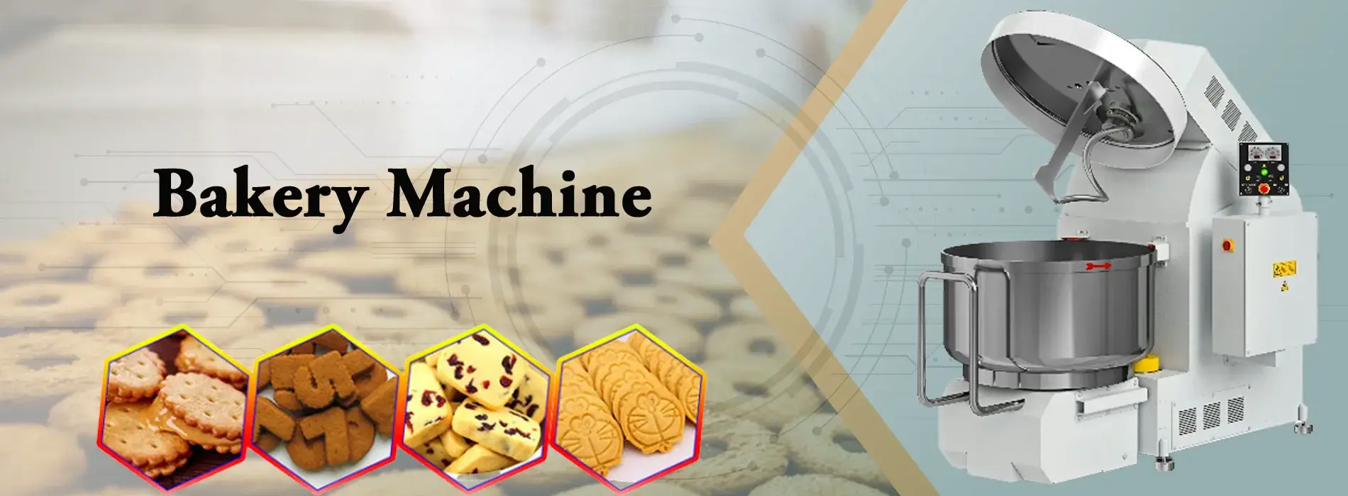 Rotary Moulders, Magnetic Stackers, Biscuit Ovens, Bakery Machines, Cake Decorating Machines, Icing Machines